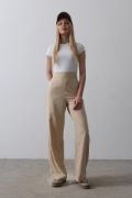 Beli Yarım Lastikli Palazzo Pantolon - Camel resmi
